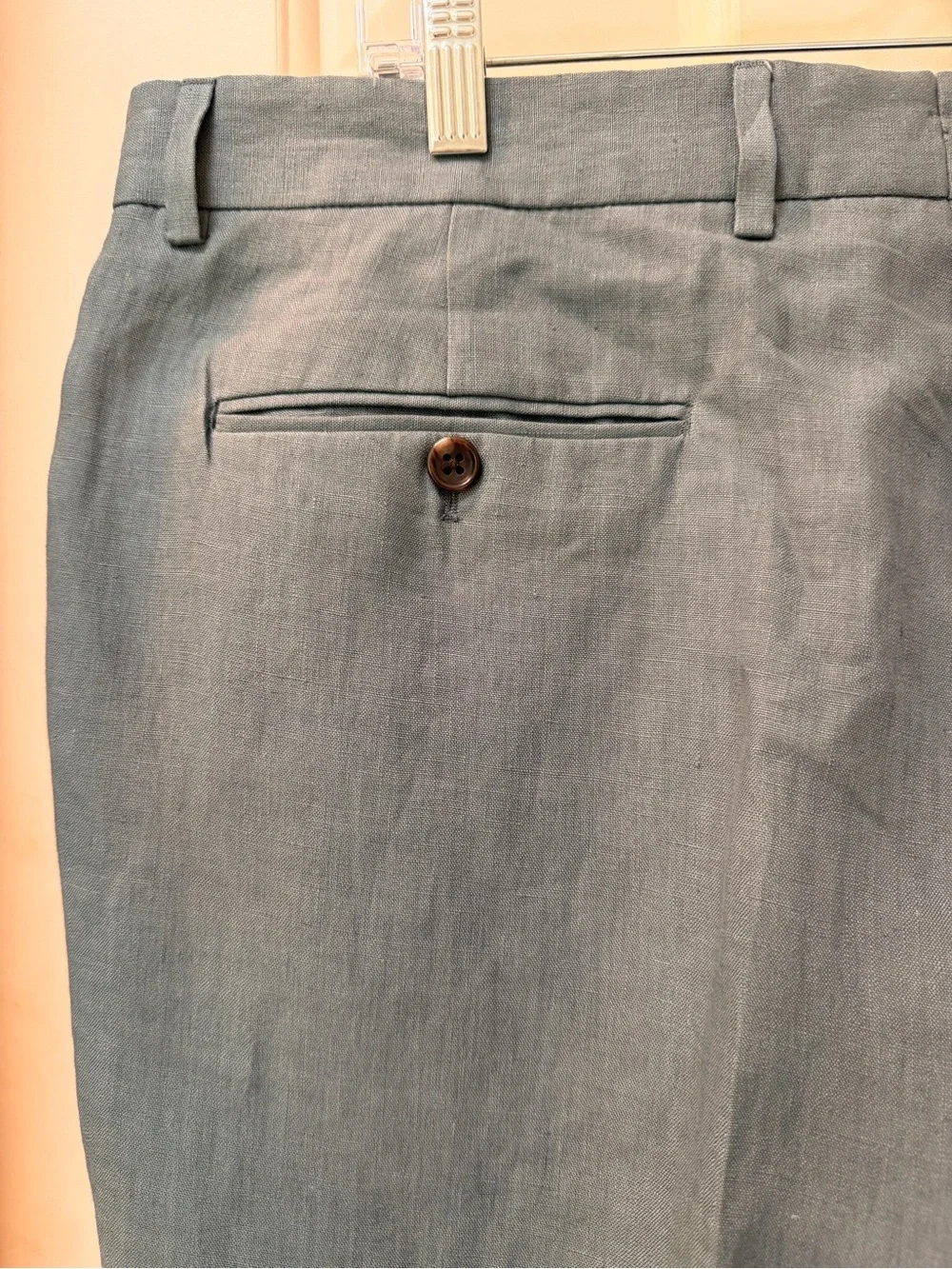 Todd Synder New York Men’s 100% Linen Slacks, Gray, Flat Front, NWT, Sz 36 x 34